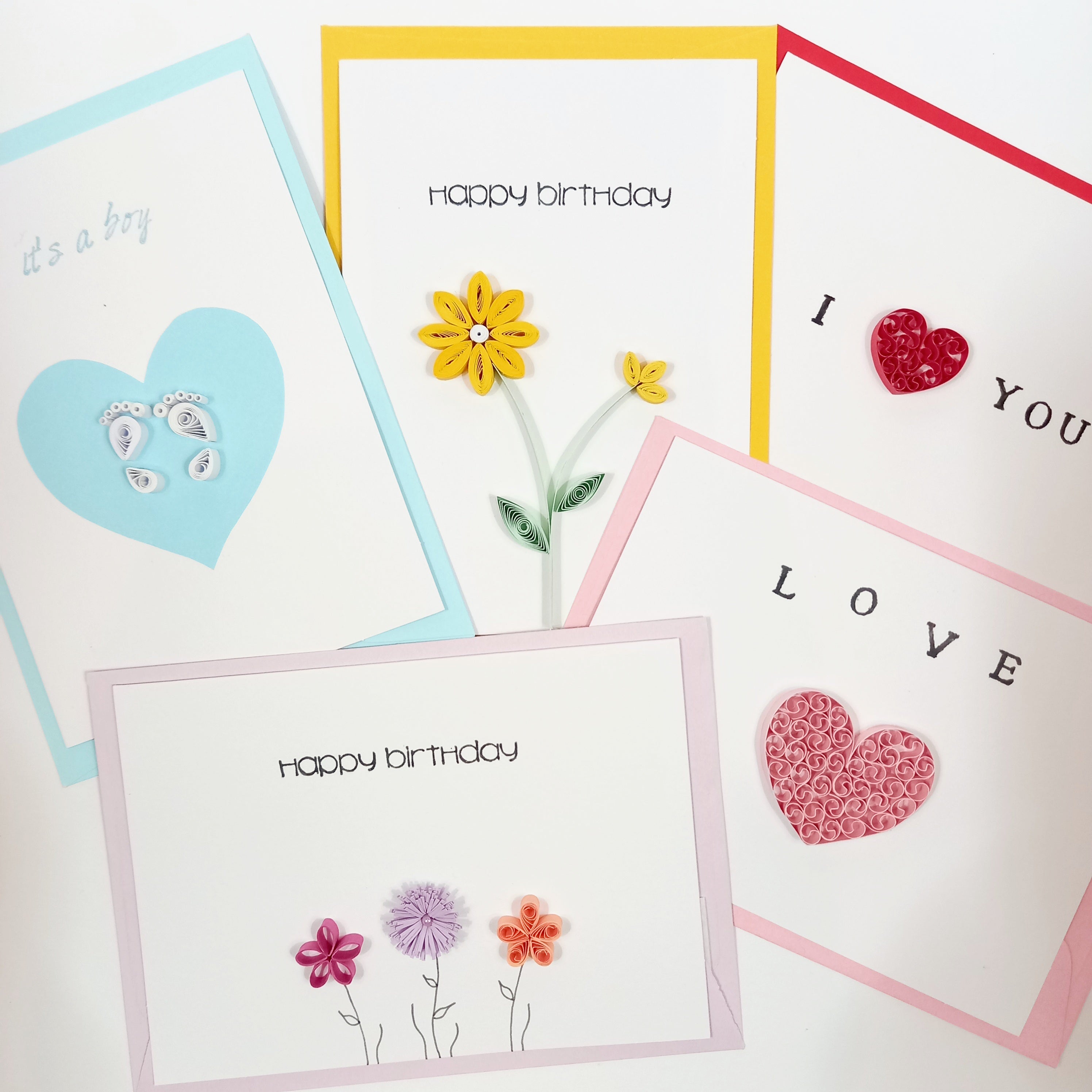 Daisy Quilling Greeting Card