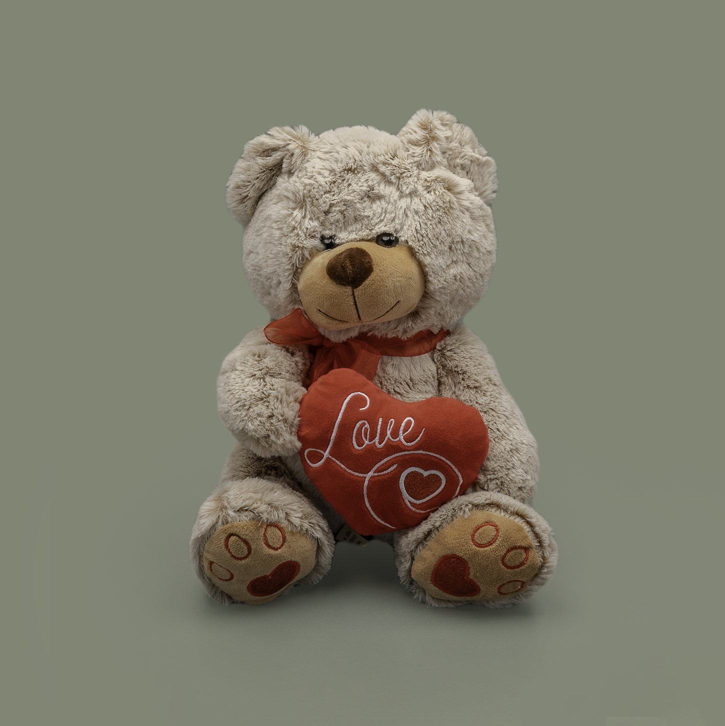 Valentines Teddy with Red Love Heart