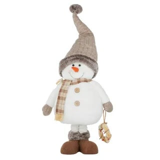 Fabric Standing Snowman, Extendable