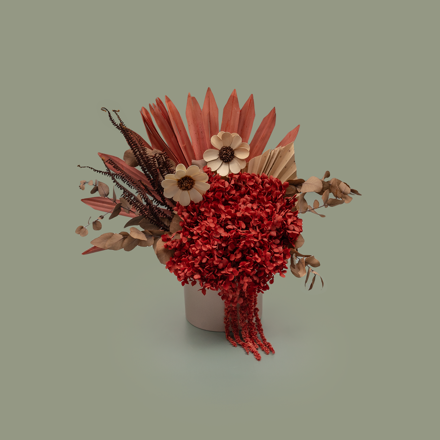 Scarlet Dried Floral Arrangement