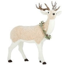 Wooly Deer Foam 42x33x55cm Cream